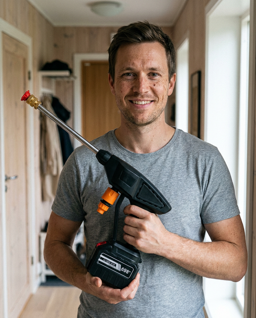 TryckTvätten Pro - Batteridriven högtryckstvätt