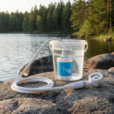 Trycktvätten Campingdusch